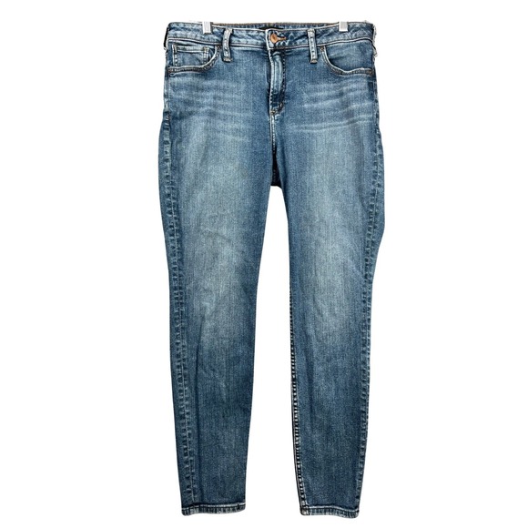 Denim - Silver Jeans Co. High Note Womens Skinny Jeans Size 32/29 Medium Wash Denim